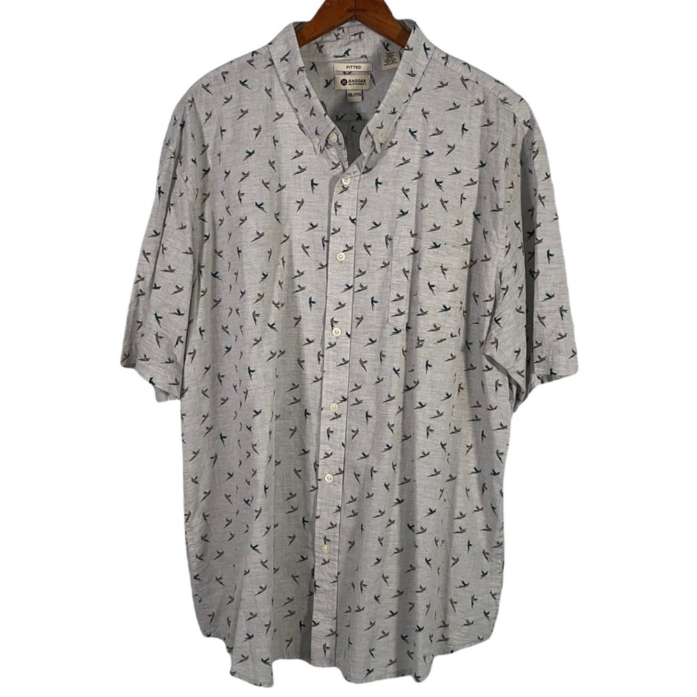 Haggar Men’s Button Down Short Sleeve Shirt Size 2XL
